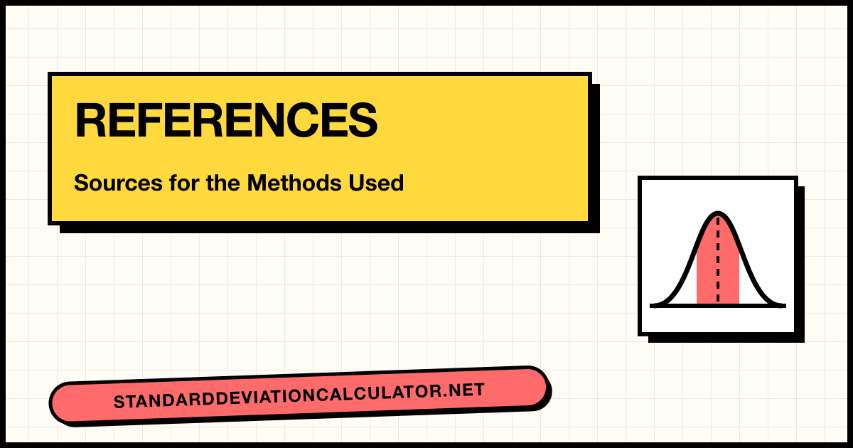 Statistical Methods 1 Math Examples References — Sources for the Methods Used